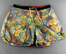 Vtg Tommy Hilfiger Trunks Mens XL Floral Graphic Swim Shorts