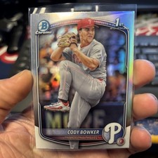 2025 Bowman Chrome 1st Refractor BDC-140 Cody Bowker Phillies