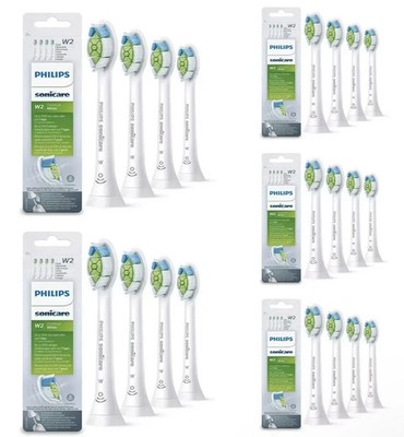20 Pack Philips Sonicare W2 Optimal White, Standard Sonic Toothbrush Heads