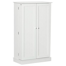 41" Farmhouse Kitchen Pantry Storage Cabinet Organizer with Shelves White