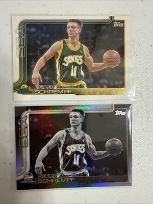2025-26 Topps Black Friday Detlef Schrempf Blackout Supersonic Set Of 2 Cards