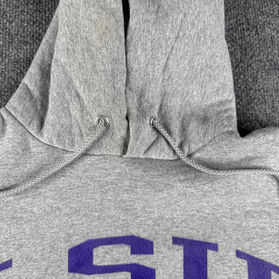 Champion LSU Tigers Gymnastics Hoodie M Gray Spellout Drawstrings - Image 3 of 4