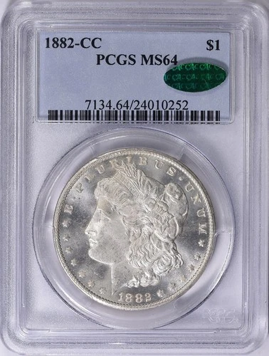 1882-CC Morgan Silver Dollar - PCGS MS64 CAC - Flashy!
