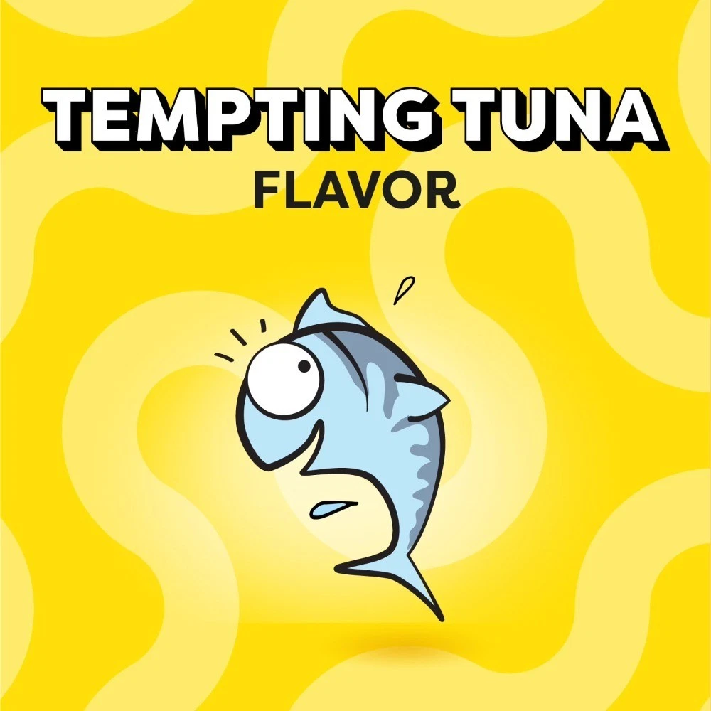 Tempting Tuna Flavor Crunchy And Soft Treats For Cats, 14 Oz Tub - thumbnail 3