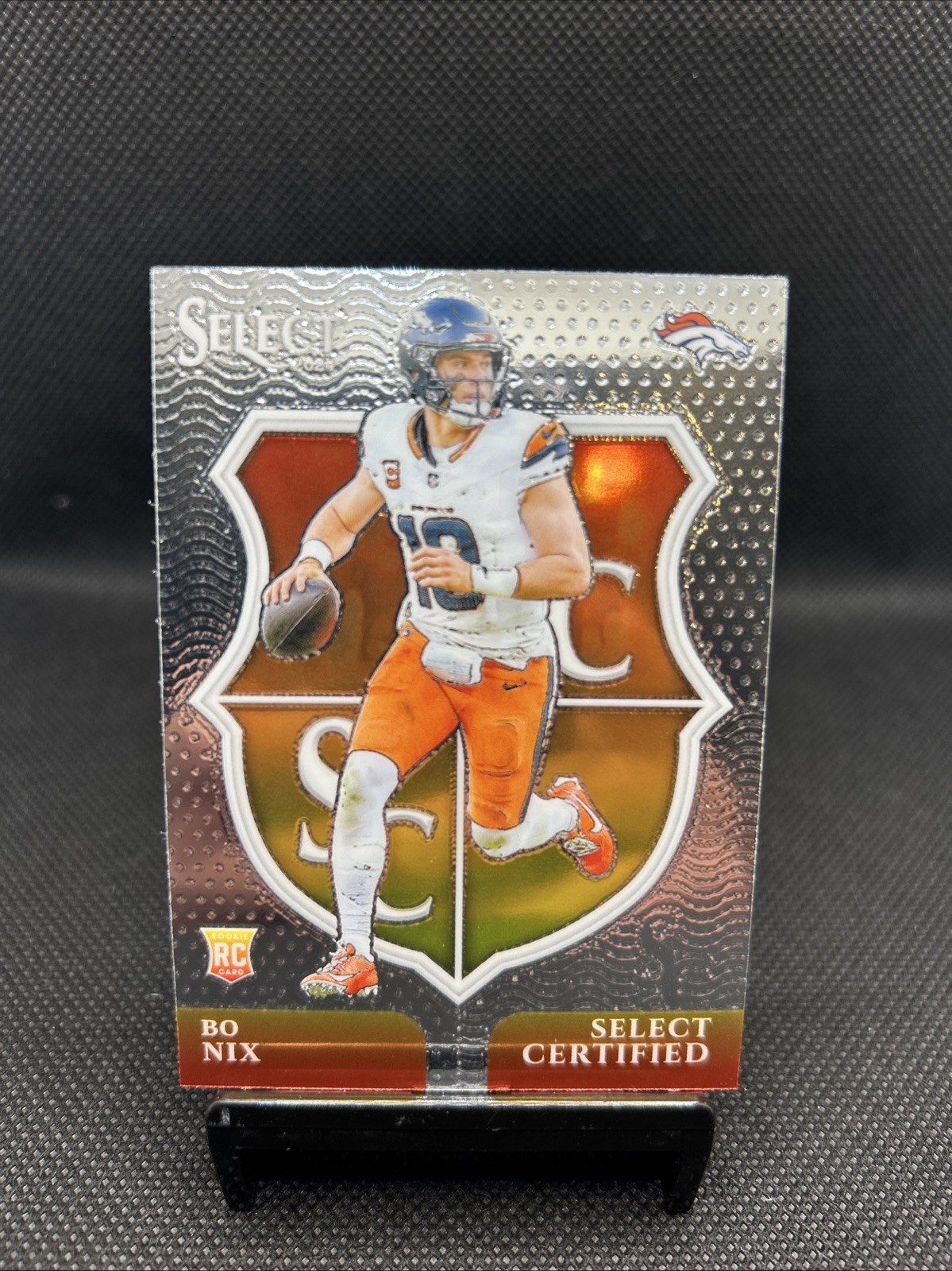 2024 Panini Select Bo Nix Rookie Select Certified #4 Denver Broncos