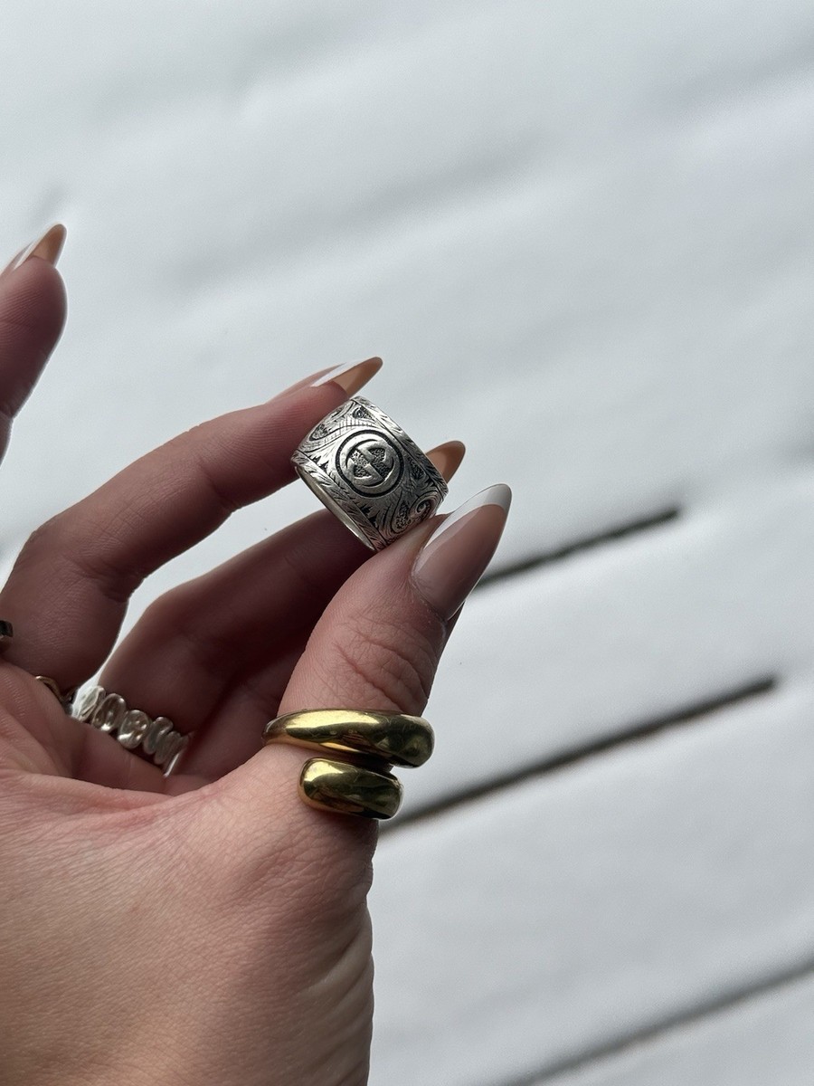 GUCCI（グッチ） アングリーキャットリング 22号【ma】 Gucci Feline Ring W/ Orange Crystals Size 7 Sterling | eBay