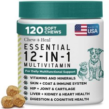 12-in-1 Dog Multivitamin Chews, 120 Count - Vitamins 120 Count,