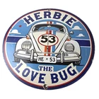 Vintage Volkswagen Sign - Porcelain VW Herbie Love Bug Car Sales Gas Ad Sign