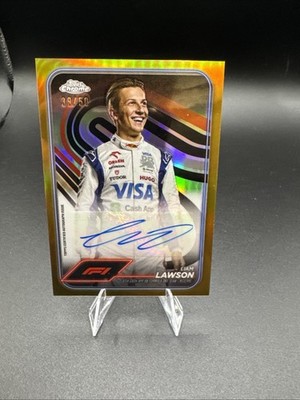 2024 Topps Chrome Formula 1 F1 Liam Lawson Auto Gold Refractor