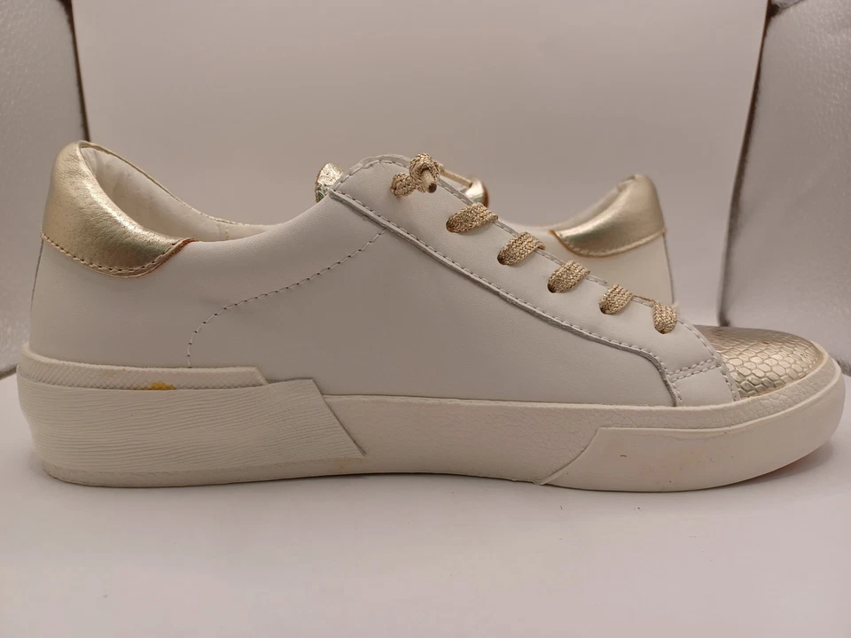 NUEVAS Zapatillas Oxford Dolce Vita Zina Para Mujer-Blanco/Dorado Talla 7.5 EE. UU. Foto 4 de 4