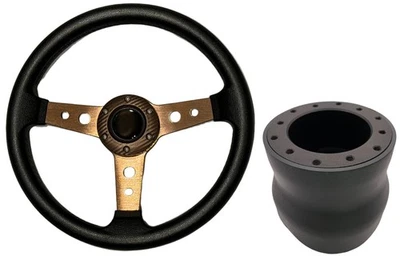 Schwarz Kupfer C2 Lenkrad + Boss Kit für Volkswagen VW T4 1996 - 2003 - Bild 1 von 4