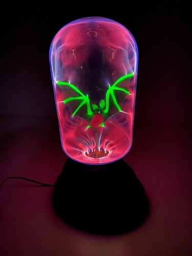 Vintage Rare Can You Imagine Touch Activated Bat Plasma Lamp Halloween Cloche...