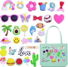 Charms for Bogg Bag Accessories, Cute DIY Beach Bag Charms Decoration, Compatibl