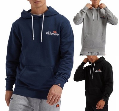 Ellesse Herren Overhead Primero Kapuzenpullover Oberteil schwarz blau grau Hoodie