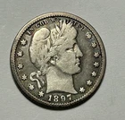 1897 O BARBER QUARTER FINE