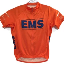 Primal EMS National MS Society Mens Large Cycling Jersey Orange Short Sleeve