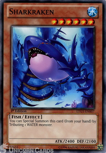 LTGY-EN007 Sharkraken Common 1st Edition Mint Yu-Gi-Oh! Card