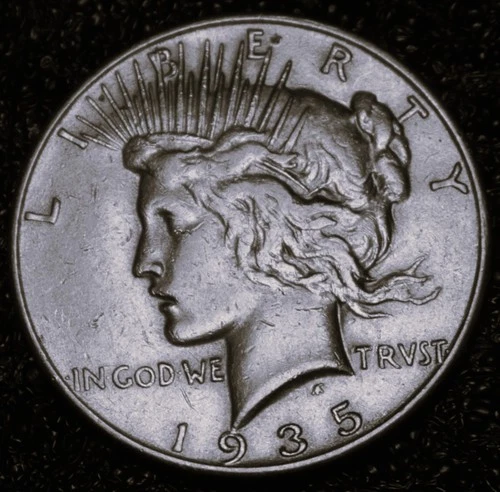 1935-S Peace Silver Dollar VF+