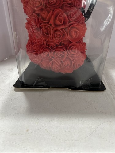 Rose Flower Teddy Bear Gift for Birthday Anniversary Or Any Occasion. Used 10” - Picture 5 of 7