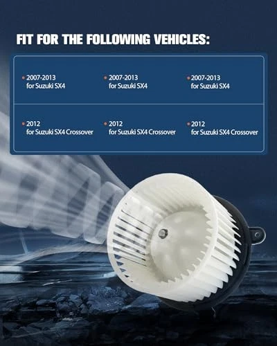 HVAC Heater Blower Motor w/Fan Cage for 2007-2013 Suzuki SX4/Crossover - Imagem 2 de 4