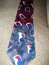 100% Silk Made in USA Je Suis Mens Neck Tie GC