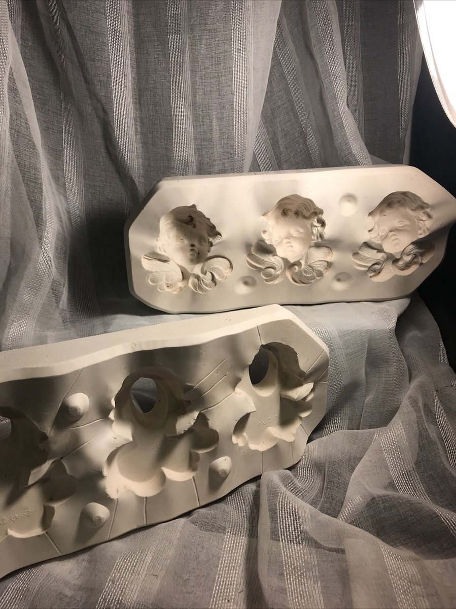 SCIOTO Ceramic Mold 3 CHERUB Angel ORNAMENTS #S-1354 Art Craft