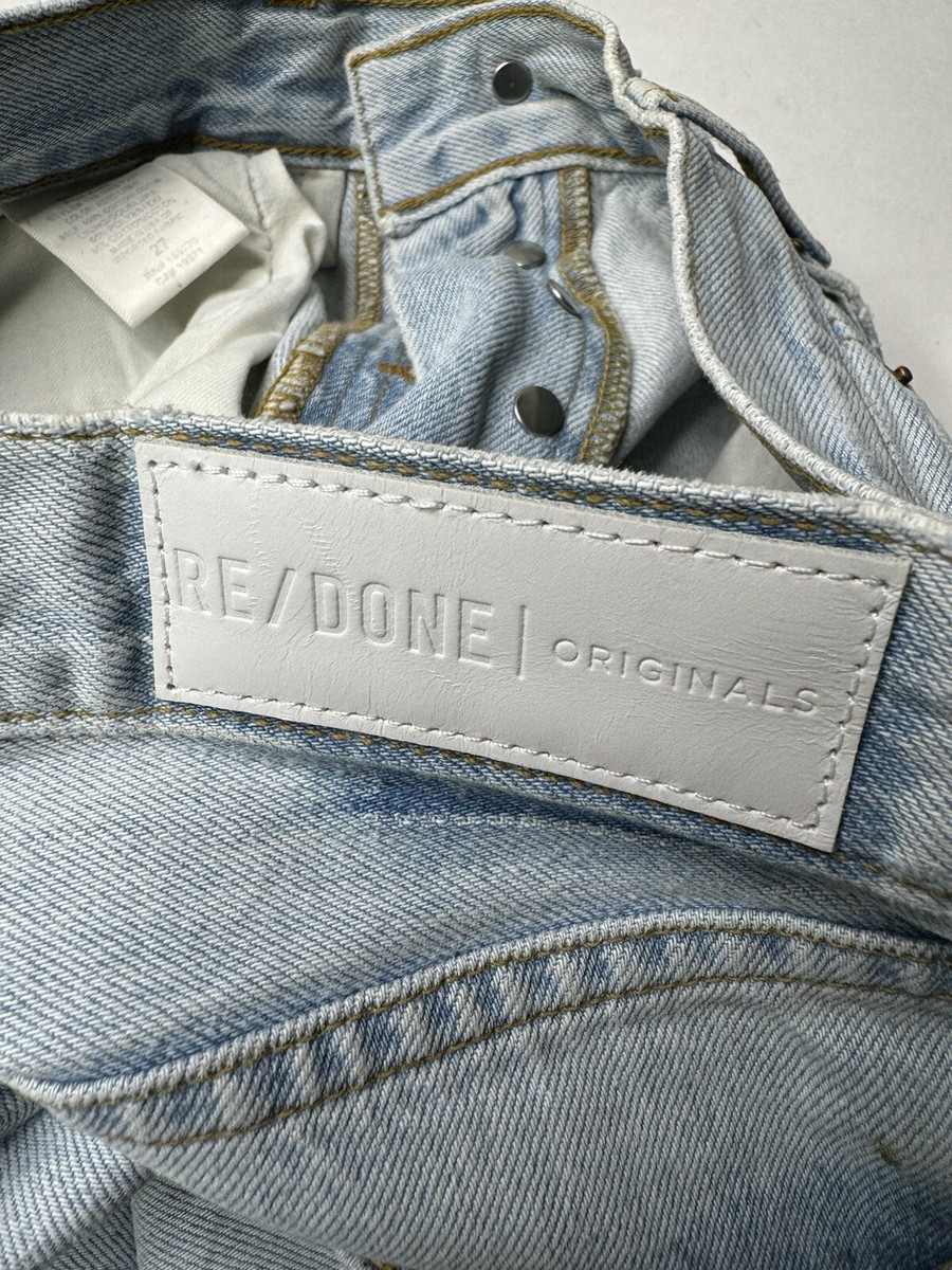 Re/Done Jeans Womens Blue Button Fly Denim Size 27 | eBay
