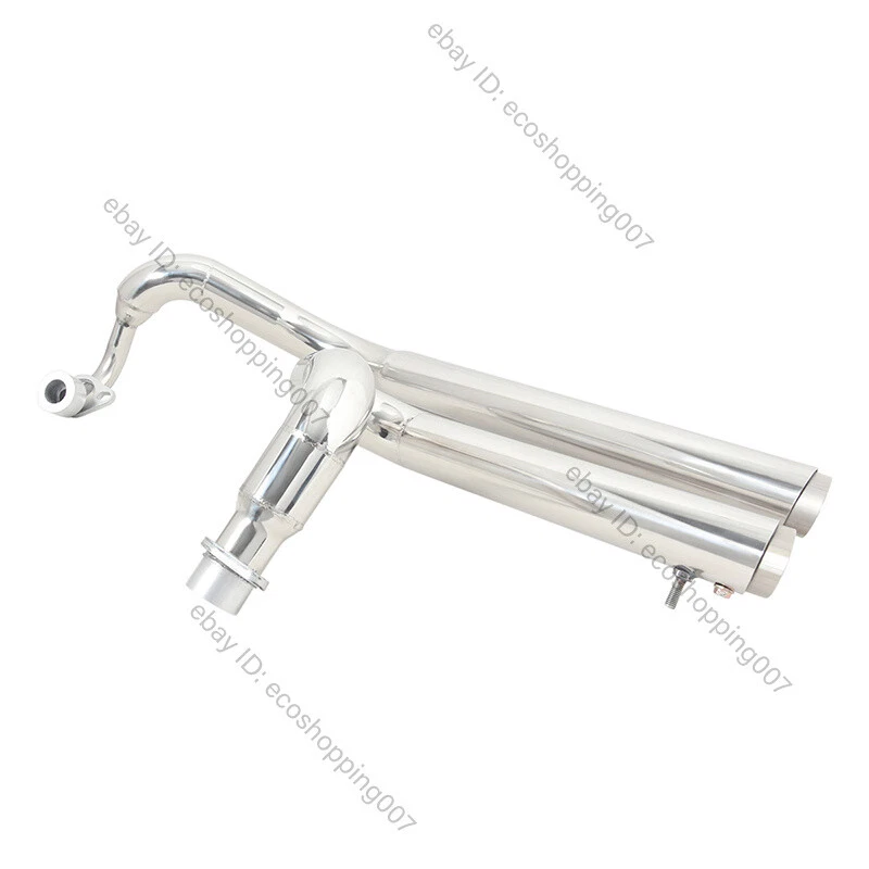 For Yamaha V Star 650 400 XVS 1998-2016 Slip On Full Exhaust System Muffler Can - Image 4 of 4