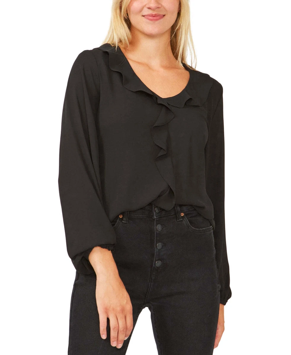 vince camuto v neck blouse