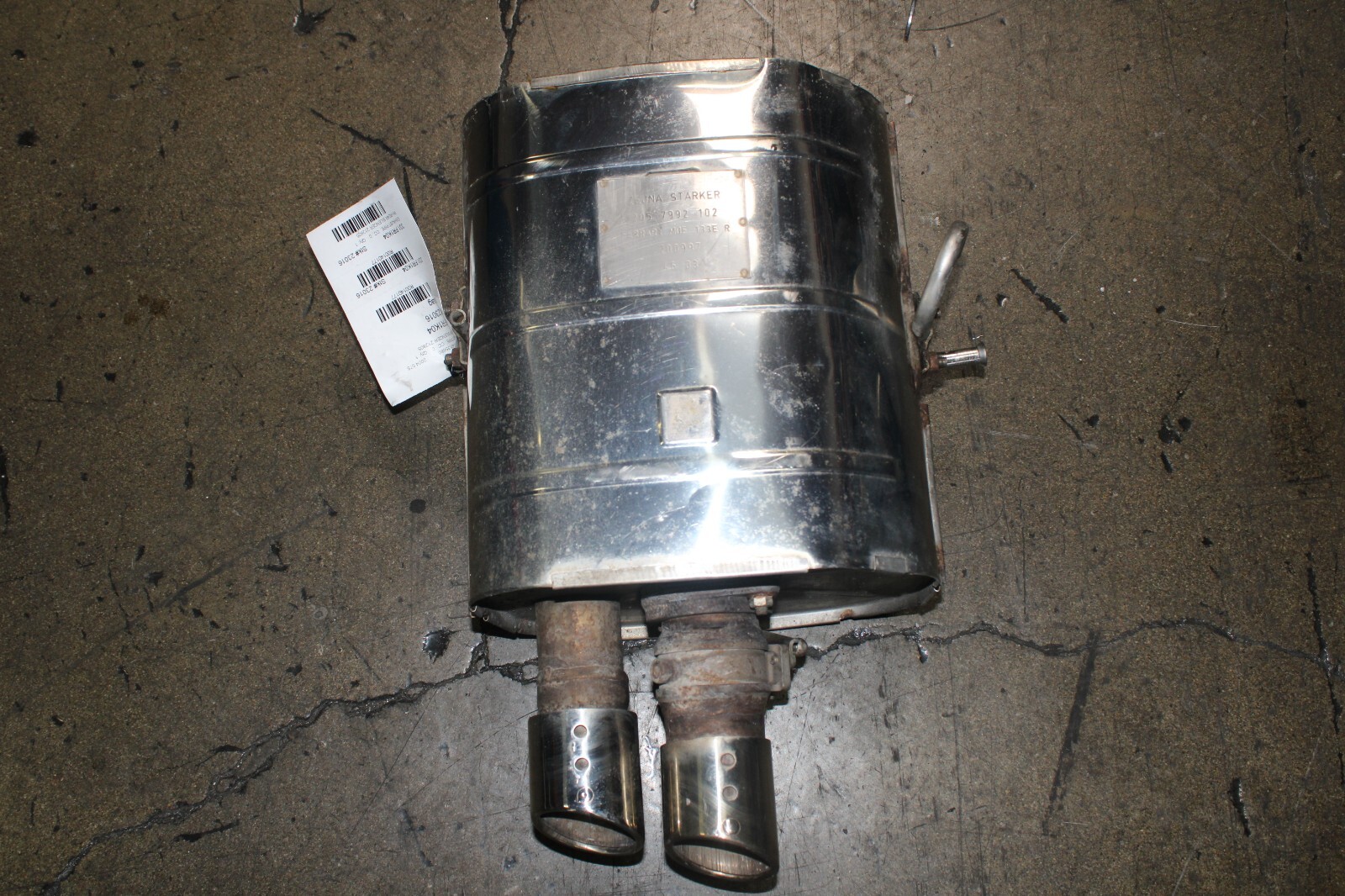 Ferrari 575, RH, Right, Rear Muffler, Used, P/N 212805