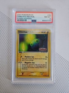 PSA 8 Reverse Holo Chinchou #49 From Power Keepers!! Pop 13