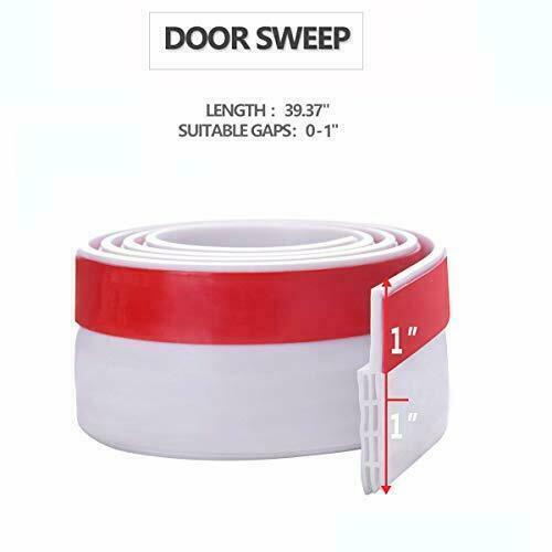 Suptikes Door Draft Stopper Under Door Seal for Exterior/Interior Doors,  Door Sweep, Soundproof Door Bottom Weather Stripping, 2 Inch W x 39 Inch L