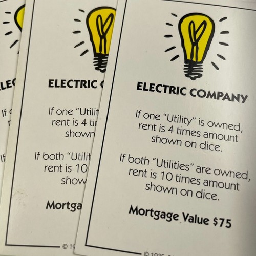 Printable Monopoly Electric Company Property
