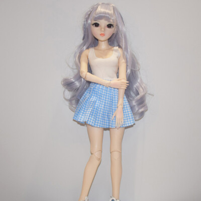 1/3 BJD Doll Toy 24 inch Cute Girl Doll + Removable Vest Dress Shoe Wig Full Set