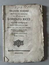 Orazione funebre recitata in Breslavia nei funerali di Lorenzo Ricci Gesuitica