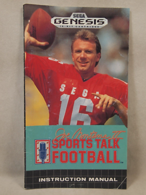 JOE MONTANA FOOTBALL EN BOÎTE SANS NOTICE SEGA MASTER SYSTEM