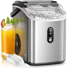 35Lbs/24H Nugget Ice Makers Countertop with One-Click Operation,Self-Cleaning