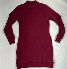 Toad & Co Red Mock Neck Long Sleeve Sheath Dress Womens Size XS