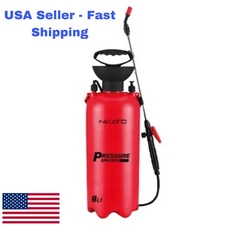2.1 Gallon law garden pump pressure sprayer chemical plant killer, NIKATTO