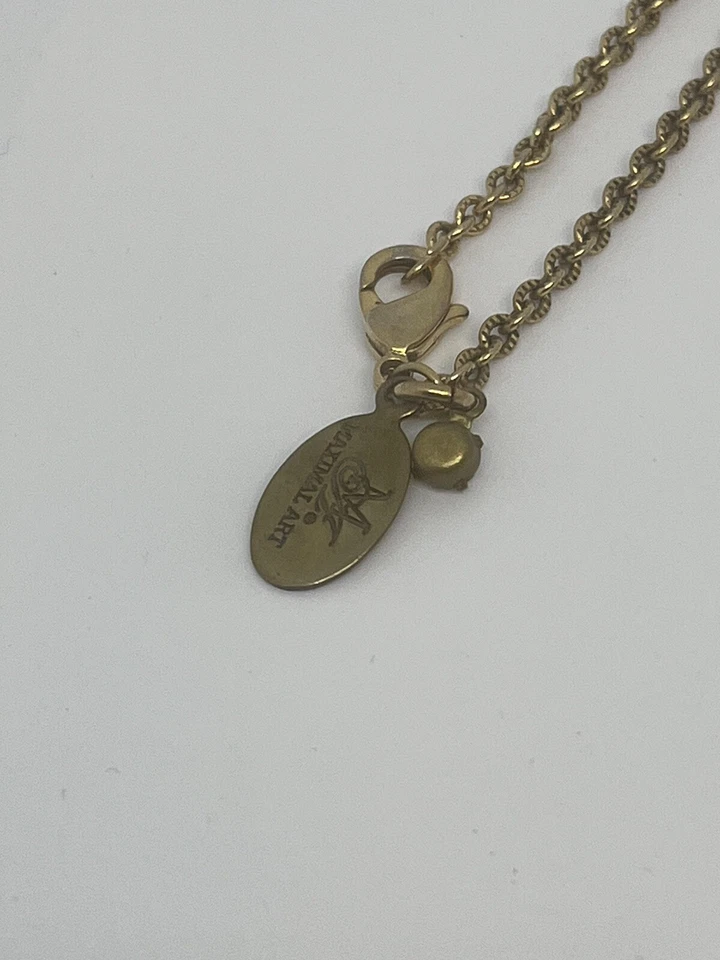 "Collar Maximal Art John Wind cuarzo rosa esmalte rosa coral 20""" Foto 4 de 4