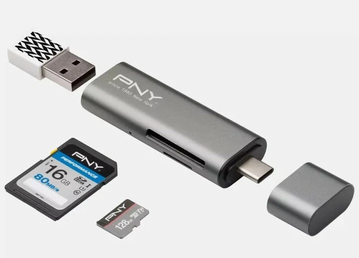 PNY USB-C 3.1 Type-C Card Reader USB Adapter (P-CRMUS3A-BX) Free Shipping! - Image 3 of 4