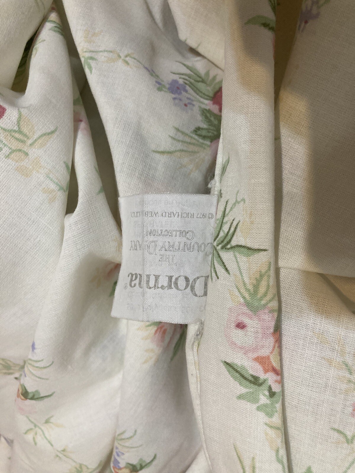 VINTAGE DORMA Country Diary Spring Bouquet King Duvet Cover & Frilly