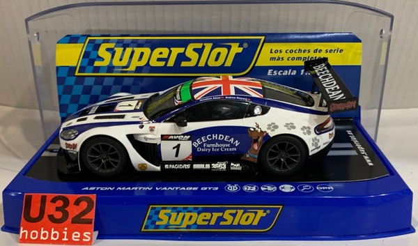 Slot Car Scx Superslot H3623 Aston Martin Vantage GT3 #1 British Scalextric Uk-image