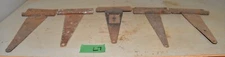 5 Vintage 14" x 8" barn door hinges collectible shed gate repurpose tool lot L7