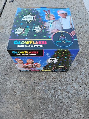 Geek My Tree GlowFlakes Light Show System 8 Strands 64 Glowflakes Awesome! New!