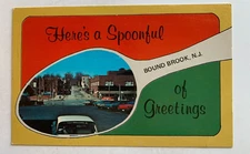 1974 NJ Postcard Bound Brook NJ Hamilton St Souvenir Spoon Ser vintage greetings