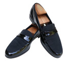 Salvatore Ferragamo Italy Black Patent Leather Nylon Toe Loafer Dress Shoe SZ 9D — photo 1
