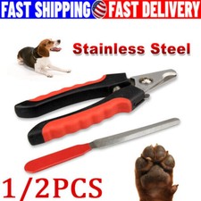 Pet Dog Cat Stainless Steel Professional Nail Toe Trimmer Clipper Grooming Tool