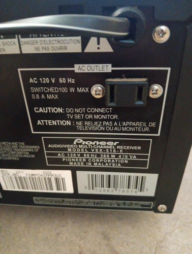 Pioneer VSX-516-K 7.1 Channel Home Theater A/V Receiver Tested & Working - Picture 10 of 10