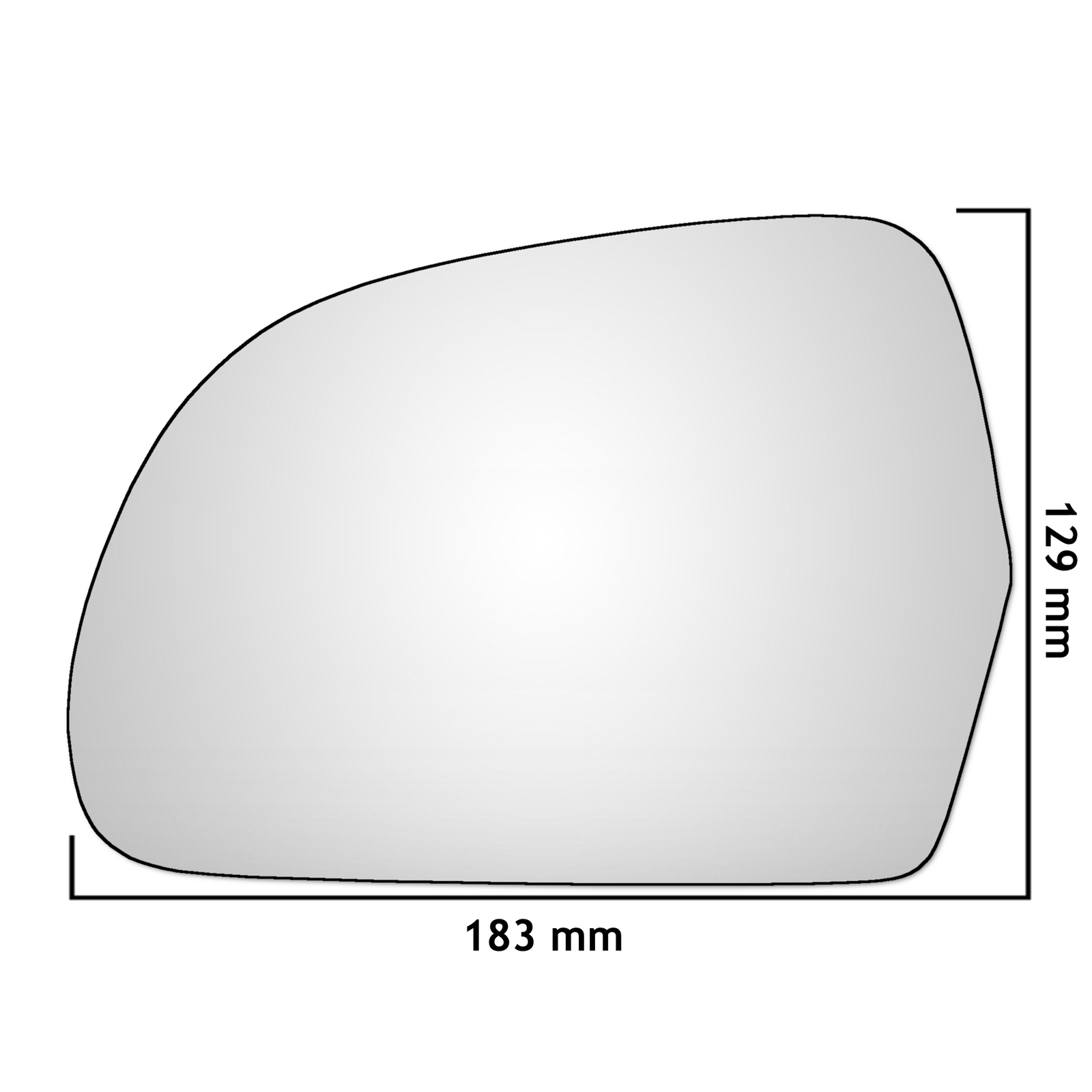 Left Hand Passenger Side Audi A5 Inc S5 2007-2010 Convex Wing Door Mirror Glass
